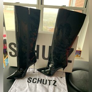 SCHUTZ Black Over the Knee Boots